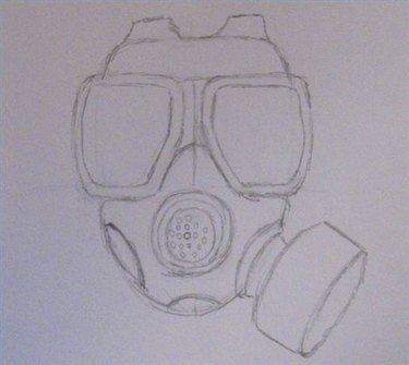 world war 1 gas mask drawing