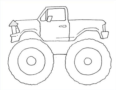 How to Draw a Cartoon Monster Truck