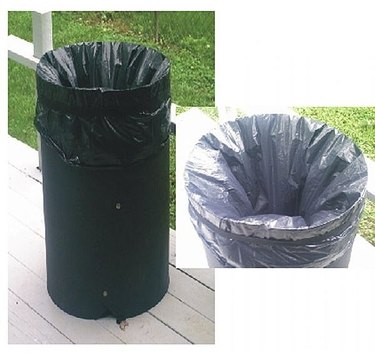 Build a PVC trash bag holder with lid