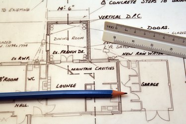 Example of a traditional technical drawing