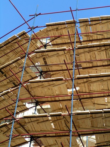 planks wood scaffolding