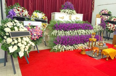 Funeral flowers for a man