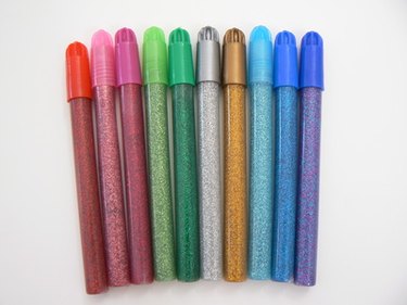 Glitter Glue for Art and Crafts in Red, Green, Blue, and Silver (8