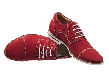 How to clean hot sale red suede shoes