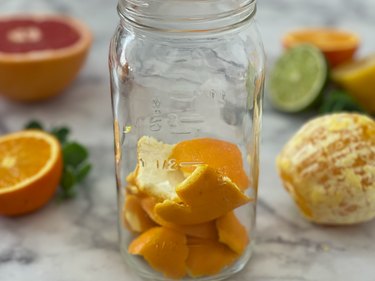 put citrus peels in jar