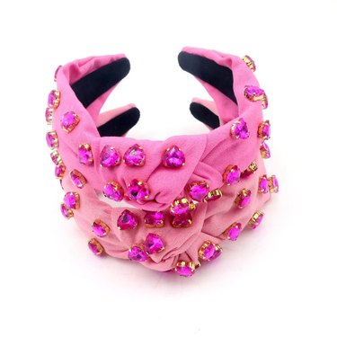 Pink bejeweled headbands