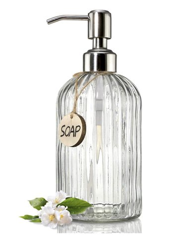 glass soap dispenser