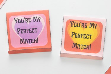 Fold the matchbook Valentine's Day cards