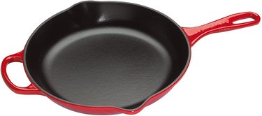 A Le Creuset Enameled Signature Iron Handle Skillet