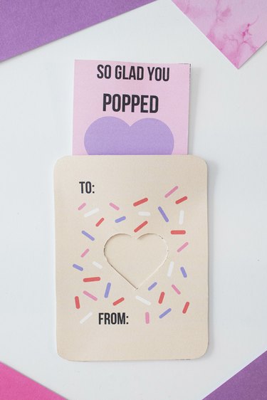 Glue layers of punny Pop-Tart Valentine's Day card