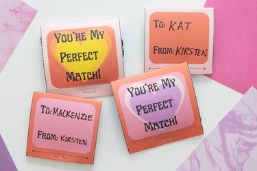 Punny matchbook Valentine's Day cards