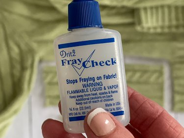 use fray check to keep the edges of the sweater from fraying