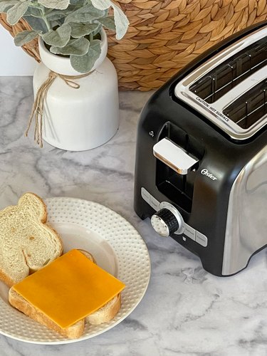 making a toaster grilled cheese