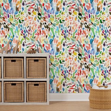 Multicolor brushstroke wallpaper