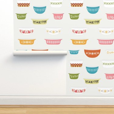 Wallpaper featuring vintage Pyrex dishes