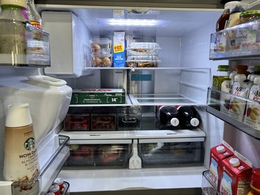 Picture of decluttered refrigerator interior