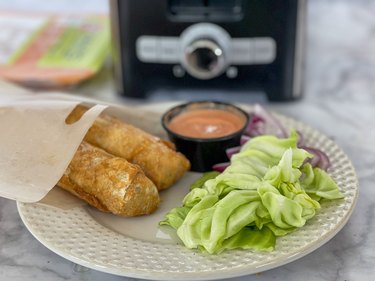 egg rolls in a toaster bag