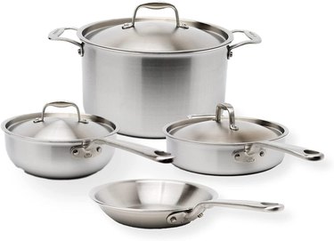 7-piece Made In clad stainless cookware set