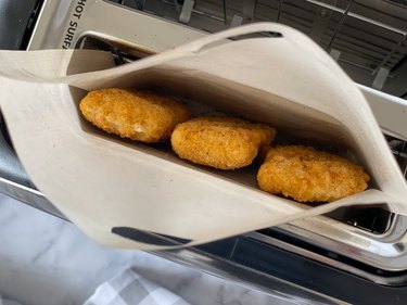 mozzarella sticks in a toaster