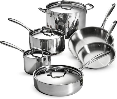 10-piece Tramontina stainless cookware set