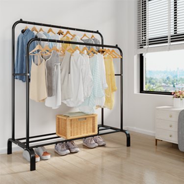 UDEAR Garment Rack Freestanding Hanger Double Rods