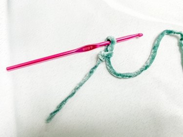 first loop created on crochet hook