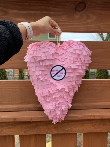 Add a special Valentine's Day sign to your piñata