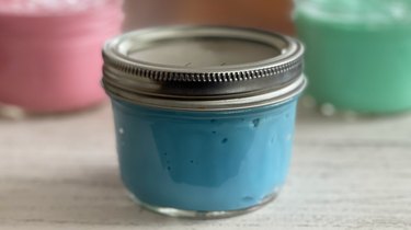 jar of cleaning slime in an airtight container