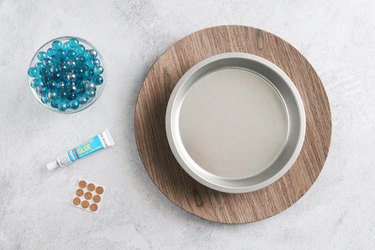 Supplies for DIY lazy Susan turntable