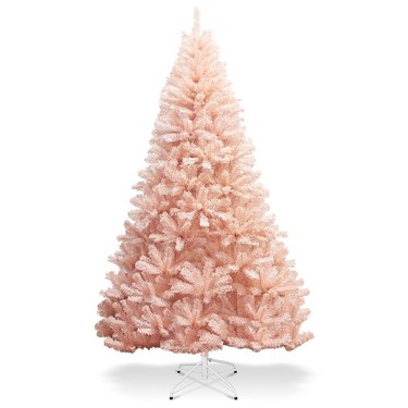 light pink artificial christmas tree