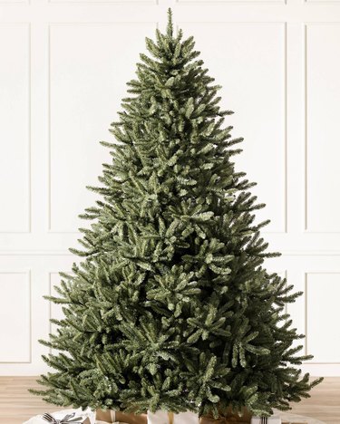 unlit blue spruce artificial christmas tree