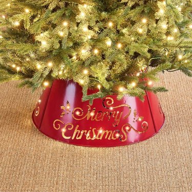 Merry Christmas Die Cut Metal Tree Collar