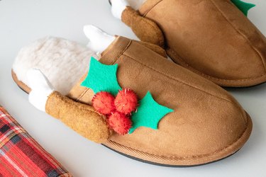 DIY holiday turkey slippers