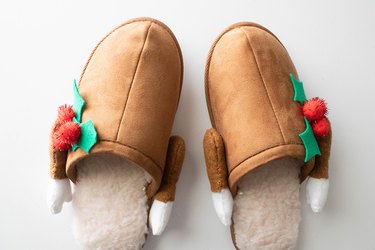 DIY holiday turkey slippers