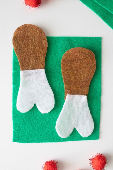 Felt for holiday turkey slippers