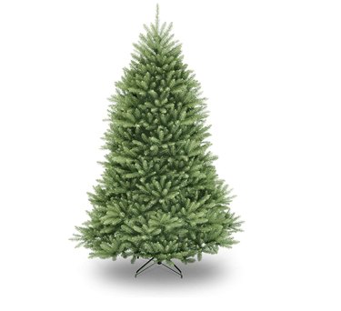 Full bodied artificial Christmas tree, 7.5 feet tall.