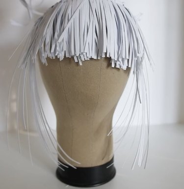 White wig made from paper