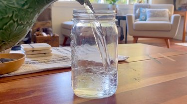fill a jar with water