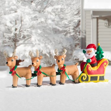 Hashtag Home Santa Claus on Sleigh Inflatable