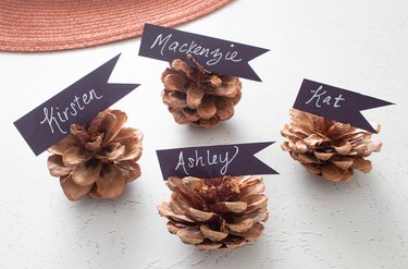 Pine cone place cards