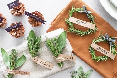 Eco-friendly Thanksgiving place card ideas