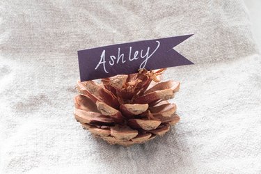 Pine cone place card