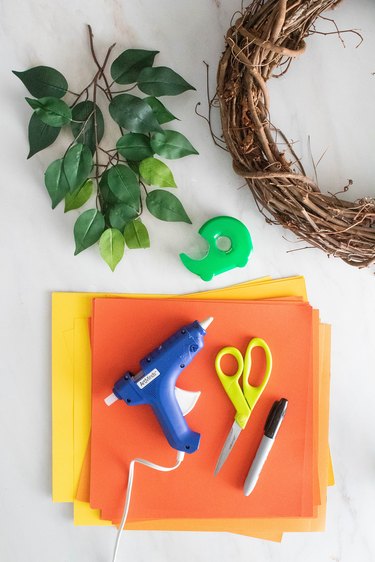 Supplies for gratitude wreath