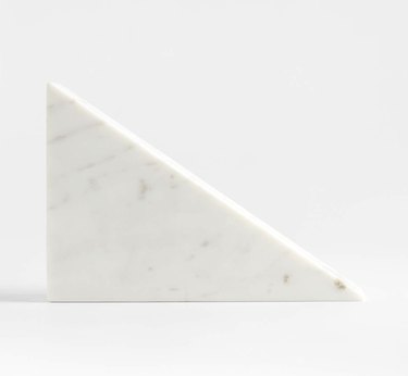 Triangle shaped marble menorah