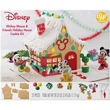 Wilton's Disney gingerbread house, shown in its retail packaging