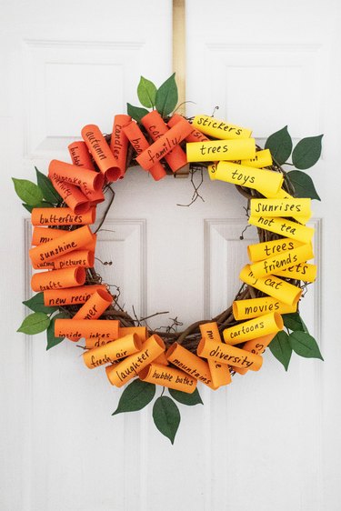 Gratitude wreath for Thanksgiving