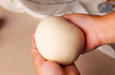 Smooth ball of dough.