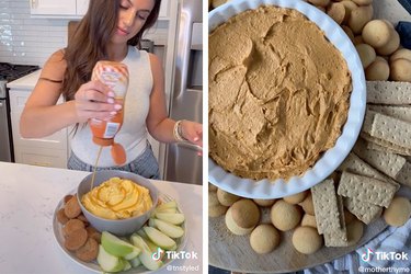 Two TikTokers create their take on the three-ingredient pumpkin pie dip trend