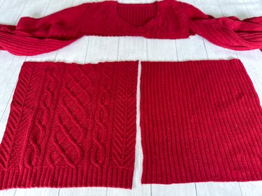 cut cable-knit sweater