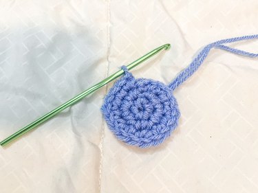 Third row of single crochet with 15 stitches